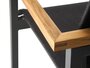 Solpuri SKY Stapelsessel mit Teak-Armlehne- Alu anthracite / softex coal / Teak Onlay