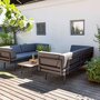 Cinas Rio Kaffeetisch anthrazit / Teak