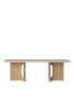 Audo Copenhagen Copenhagen Androgyne Lounge Table Wood - Natural Oak / Kunis Breccia Sand
