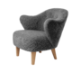 Audo Copenhagen Copenhagen Ingeborg Chair - Natural Oak / Sheepskin Antrachite