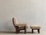 Audo Copenhagen Copenhagen Brasilia Ottoman - Hocker-Eiche dunkel gebeizt-Dunes Camel 21004