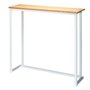 Maramo Stehtisch Kubo Wall, Stahl - Bambus Weiß - 110 cm
