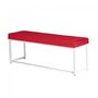 Maramo Lounge Sofa Kubo Love, Stahl - Linnen Look Rot - Linnen Look Rot - Weiß