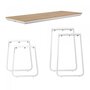 Maramo Lounge Tisch Salt Set, Aluminium - Bambus, Weiß