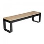 Maramo Bank Flow Bench, Aluminium - schwarz - Bambus, unbehandelt