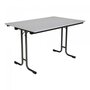 Maramo Klapptisch T-Table, Hammerschlag - Hellgrau