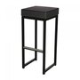 Maramo Barhocker Kubo Bar, Stahl-schwarz - Kunstleder, schwarz
