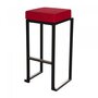 schwarz - Linnen Look, Rot