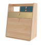 Natural Oak - Brass / Petrol Blue