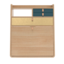 Natural Oak - Brass / Petrol Blue