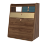Natural Walnut - Brass / Petrol Blue