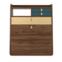 Natural Walnut - Brass / Petrol Blue