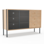 Harto High Sideboard Gabin Oak Version: Natural Oak / Slate Grey