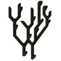 Harto Wall Coat Rack Ambroise - Wandgarderobe: Tinted Black Oak