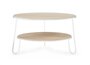 Harto Coffee Table Eugenie - Couchtisch: Shiny White Metal