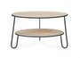 Harto Coffee Table Eugenie - Couchtisch-Natural Oak - Slate Grey Metal H 41 x B 90 x T 90cm