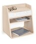 Harto Bedside Wall Table Suzon - Nachttisch Hängend: Natural Oak - White