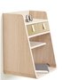 Harto Bedside Wall Table Suzon - Nachttisch Hängend: Natural Oak - Brushed brass