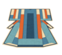 Harto Carpet Ines - Teppich - Blue / Terracotta