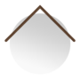 Harto Mirror Grand Lubin - Natural Walnut