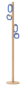 Harto Coat Rack Fernand - Garderobenständer - Natural Oak - Blue tinted oak