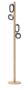 Harto Coat Rack Fernand - Garderobenständer - Natural Oak - Black Stained Oak
