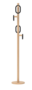 Harto Coat Rack Fernand - Garderobenständer - Natural Oak - Black Stained Oak