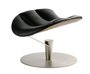 Bruunmunch FOOTstool The Lobster Chair - Walnut Shell - Satin chrome base