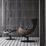 Bruunmunch FOOTstool The Lobster Chair - Walnut Shell - Black lacquered base