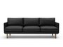 Bruunmunch EMO 3 Seater in Dakar Aniline Leather - Sofa: Black