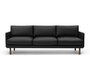 Bruunmunch EMO 3 Seater in Dakar Aniline Leather - Sofa: Black