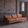 Bruunmunch EMO 3 Seater Leather Davos Brandy W/Legs Oak Smoked