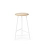 Warm Nordic Pebble Bar stool, 66cm - Ash/White