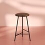 Warm Nordic Pebble Bar stool, 66cm - Smoked Oak/Black