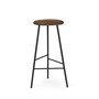 Warm Nordic Pebble Bar stool, 76cm - Smoked oak/Black