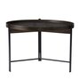 Warm Nordic Compose Coffee table, Ø70 - Smoked oak Black