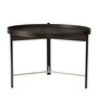 Warm Nordic Compose Coffee table, Ø70 - Smoked oak/Brass