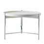 Warm Nordic Compose Coffee table, Ø70 - Warm white/Chrome
