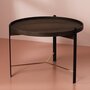 Warm Nordic Compose Coffee table, Ø70 - Smoked oak/Brass