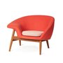 Warm Nordic Fried Egg Lounge chair - Apple red/Pale rose