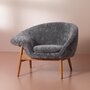 Warm Nordic Fried Egg Lounge chair - Scandinavian grey
