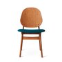Warm Nordic Noble Chair with Teak Oiled Oak - Dark turqouise