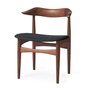 Warm Nordic Cow Horn Chair with Oiled Walnut - Anthracite melange