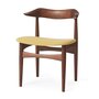 Warm Nordic Cow Horn Chair with Oiled Walnut - Vanilla