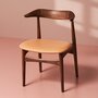 Warm Nordic Cow Horn Chair with Oiled Walnut - Nature