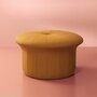 Warm Nordic Grace Pouffe - Dark ochre