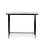 Warm Nordic Herringbone Tile Console Table - Pure white