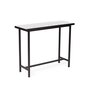Warm Nordic Herringbone Tile Console Table - Pure white