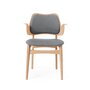Warm Nordic Gesture Chair with Oiled Oak - Grey melange