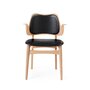 Warm Nordic Gesture Chair with Oiled Oak - Black Prescott leather